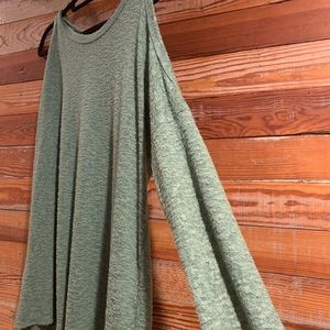Women cold shoulder tunic